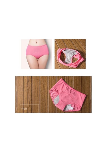 Kırmızı Sızdırmaz Adet Dönemi Külot Kadın İç Çamaşırı Fizyolojik Pantolon Pamuklu Dikişsiz Külot Kırmızı
