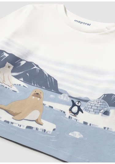 Mayoral Erkek Bebek T-shirt 2068 Ekru