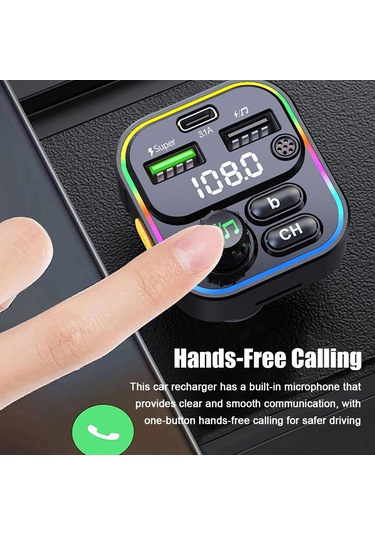 Suofeng Araç Usb Şarj Cihazı - Bluetooth Fm Mp3 Çalar, Hızlı Şarj Ve Çoklu Bağlantı Portları