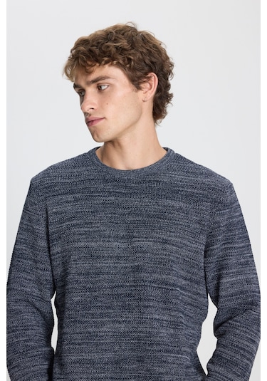 Erkek Bronz-lacı 2'li Paket Pamuklu Standart Fit Normal Kesim Bisiklet Yaka Triko Kazak Bronz-lacı