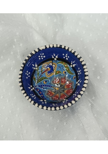 Çini 8 Cm Çerezlik Kase Sosluk Sunumluk Kahvaltılık Çok Renkli
