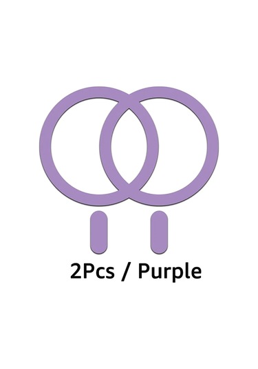 İbudim Magsafe Manyetik Plaka Halkası Evrensel Metal Araç Tutucu Kablosuz Şarj Desteğimor Mor