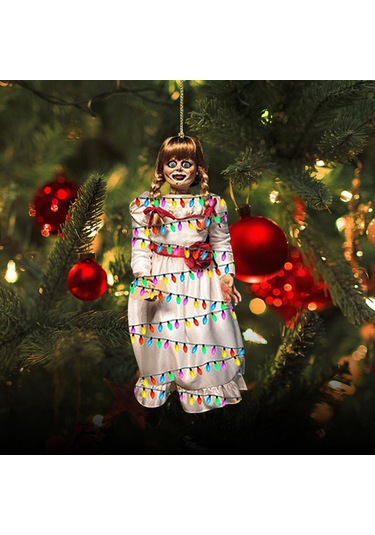 Dofolink Akrilik Noel Ağaç Örgüsü Araç Gerçekçi Ayna Asısı - 6 Adet 1 ,2 ,3 ,4 ,7 ,8 Noel Dekorasyonu Hediyelik Etiket