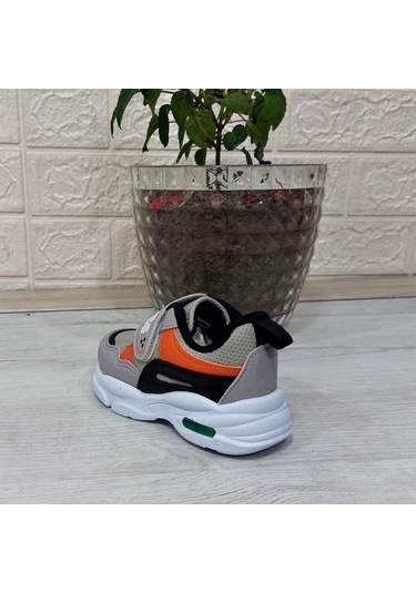 M.p One 3127 Işıklı Fuspetli Bebe Spor Ayakkabı Gri - Siyah