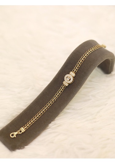 14 Ayar Altın Viyana Zincir Oval Baget Bileklik Altın