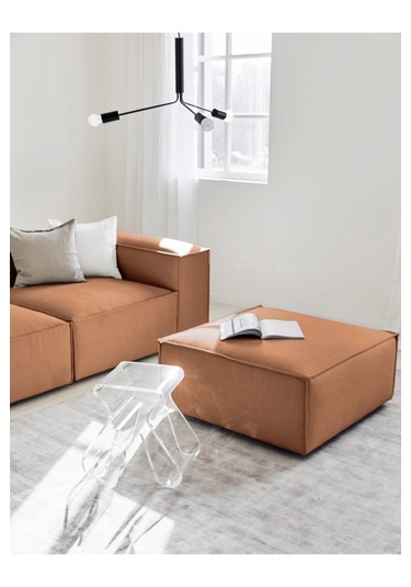 Mode Soft Puf 33 Numara Tarçın Keten Kumaş Dairenize Teslim