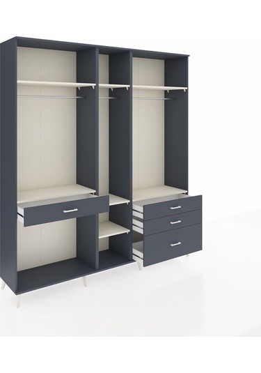 Hyperion Dolap 7 Raflı 4 Çekmeceli 3 Askılı 220x44x243 Antrasit-aytaşı/antrasit Aytası/antrasıt Hyperion Dolap 7 Raflı 4 Çekmeceli 3 Askılı 220x44x243 Antrasit-aytaşı/antrasit Aytası/antrasıt