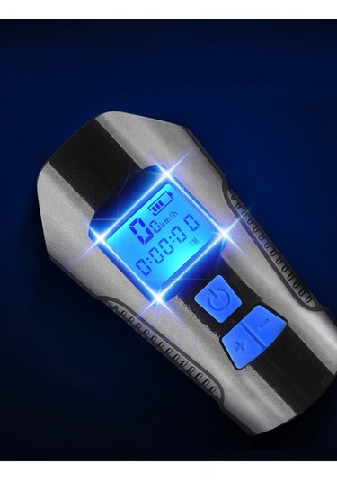 Dailylink Bisiklet Işık Korna Lcd Hız Göstergesi Su Geçirmez Fene Mavi - Siyah