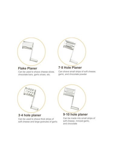 Pazly Cbtx Peynir Rende Döner Kabı Paslanmaz Çelik El Kranklı Döner Parçalayıcı, Pullarla Birlikte Gri