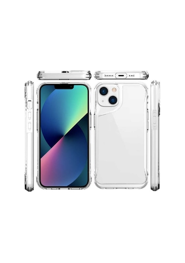 Apple Uyumlu iPhone 14 Plus Kılıf Case, Transparent Smooth Hard Protective Cover