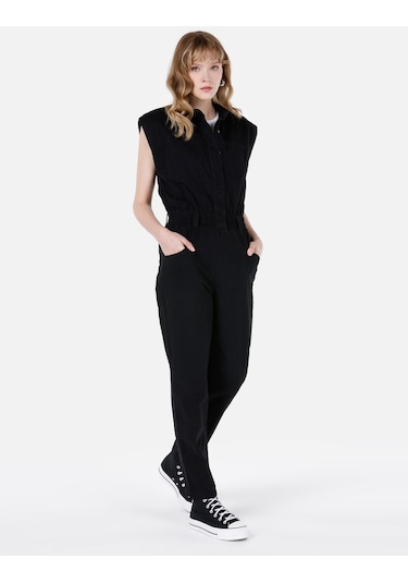 Colins Normal Kesim Siyah Kadın Tulum Cl1067690 Cl1067690 Q1.v1 Blk Siyah
