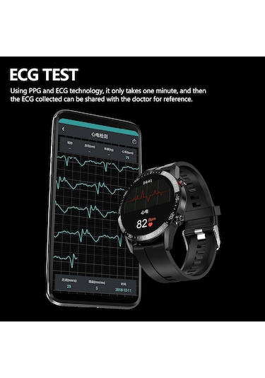 Yifomall L13 Deri Akıllı Saat Kahverengi