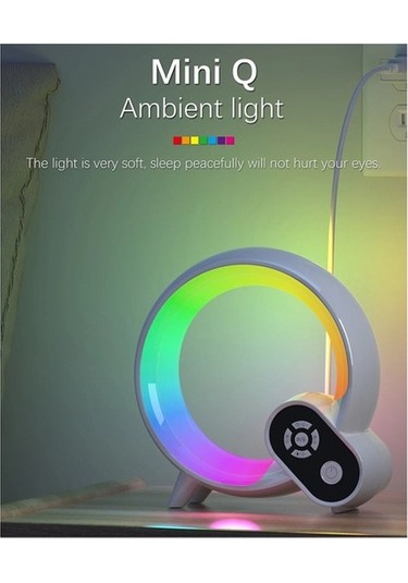 Metabagua Ortam Işığı, 14 Çeşit Işık Efekti, 15 Beyaz Gürültü Işığı, Usb Yatak Başucu Hediye Gece Uykusu W8mmzt Beyaz