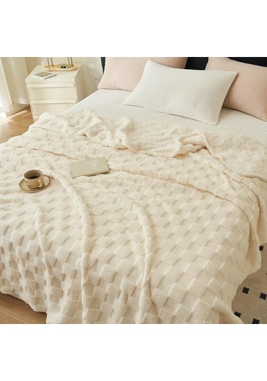 Bej Yatak Battaniyeleri Yumuşak Rahat Rahat Katı Siyah Kadife Atmak Battaniye Kanepe Taşınabilir Seyahat Flanel Battaniye Kapağı 100 150cm