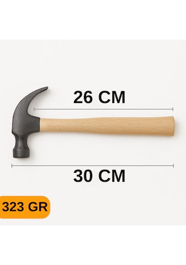 Beylini 320gr Ahşap Claw Çekiç Çelik Çivi Sökme Çakma Dayanıklı