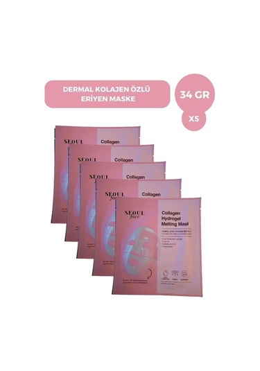 Dermal Seoulface Kolajen Özlü Eriyen Maske 5 x 34 G