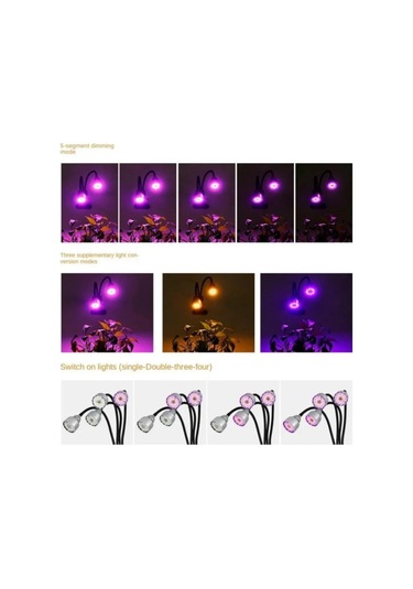 Usb Led Büyümek Işık 2835 Braketi Ile Tam Spektrum 5 V Kapalı Bitki Çiçek Fidesi Veg Çadır Su Geçirmez Phyto Lamba 2 Heads