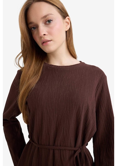 Defacto Regular Fit Bisiklet Yaka Beli Bağlamalı Uzun Kollu Tunik F5369ax25aubn328 Kahve Defacto Regular Fit Bisiklet Yaka Beli Bağlamalı Uzun Kollu Tunik F5369ax25aubn328 Kahve
