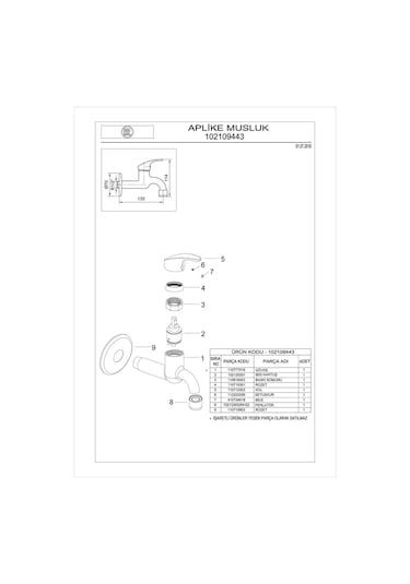 Ar Riva Aplike Mix Musluk 102109443 5 Yıl Eca Garantisi Krom