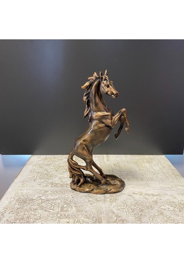 Bronz Şahlanan At Heykel Biblo