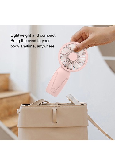 Taşınabilir El Küçük Fan Abs Hafif Sevimli Görünüm Usb Şarj