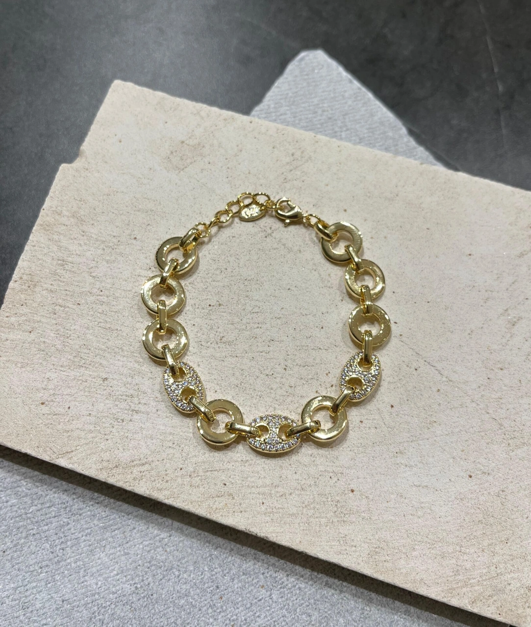 Taşlı Halka Bileklik Çok Renkli