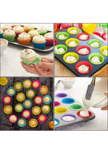 12'li Silikon Muffin Kalıbı Tarif Edildiği Gibi