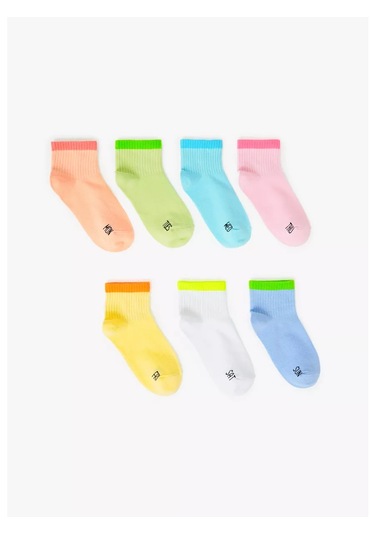 Funday Çocuk Kısa Çorap Seti 7 Çift 242906930 Açık Pembe