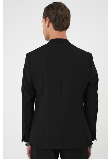 Comfort Fit Mono Yaka Torba Cep Casual Siyah Ceket C 708 Siyah