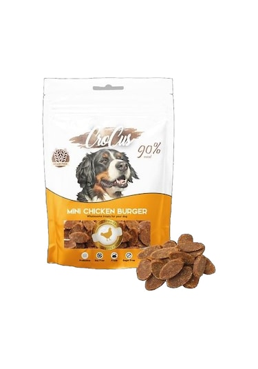 Crocus Mını Tavuk Burger Tahılsız Köpek Ödülü 80gr