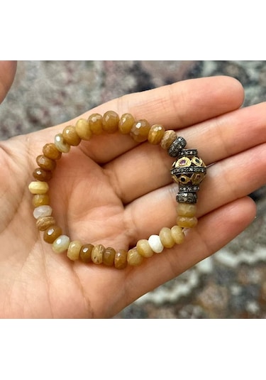 Güneş Taşı Ve Elmas Bileklik 067