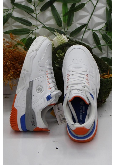 Lumberjack Bavıara Beyaz Turuncu Rahat Ürün Sneaker Erkek Ayakkabı 001