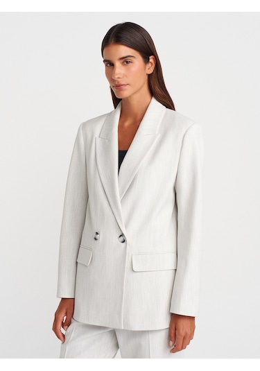 Dilvin 60767 Blazer Ceket-açık Gri Açık Gri