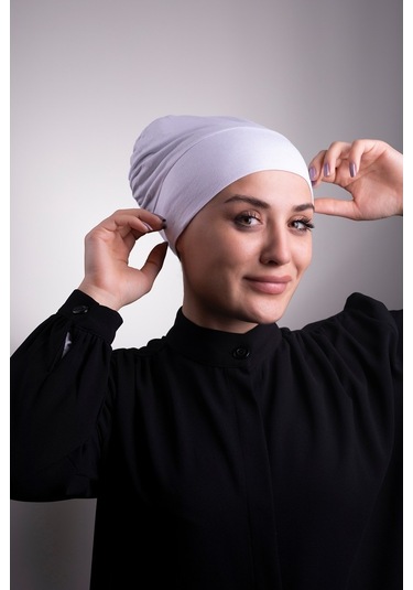 Beyaz Pratik Hazır Geçmeli Iç Bone Viskon Kumaş Dikişsiz 3003_42 Beyaz