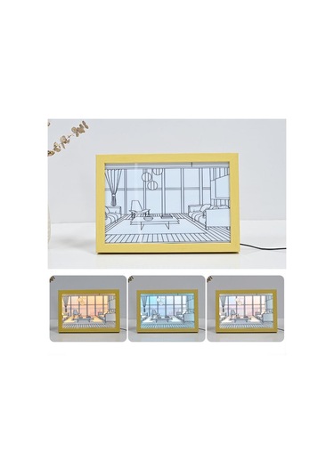 Suntek Led Aydınlatma Boyama Dekorasyon Lambası Ayarlanabilir Sahil 22.5x17.5cm