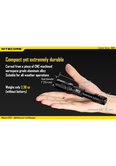 Nitecore Ea21 360 Lümen El  Feneri Siyah