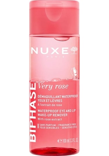 Nuxe Very Rose Gül Özlü Çift Bazlı Göz Makyajı Temizleme Suyu 100 Ml