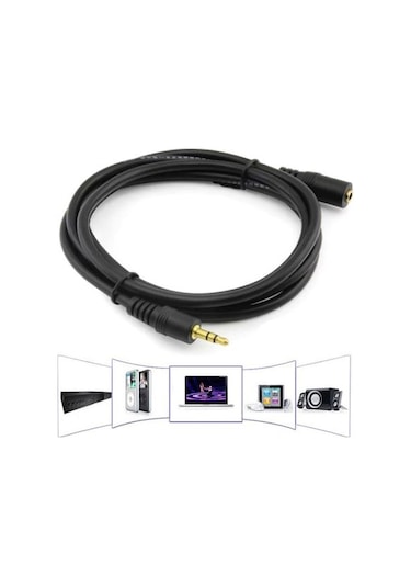 Kulaklık Uzatma Kablosu 3.5Mm Ses Dişi Erkek Altın Uç 5M Metre