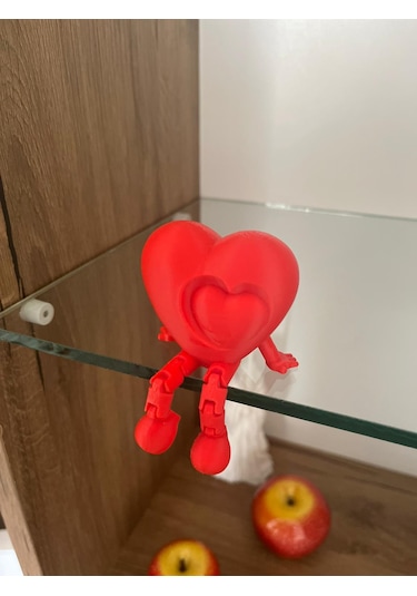 Hareketli Kalp 3d Baskı Romantik Dekor