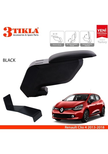 Renault Megane 3 Delmesiz Çelik Ayaklı Siyah Kolçak Kol Dayama