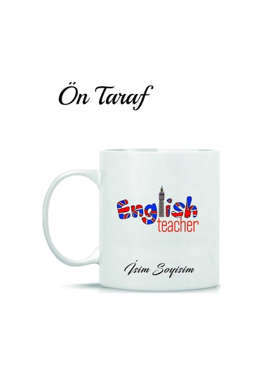 İngilizce Öğretmeni Kişiye Özel Tasarım Kupa Bardak Beyaz