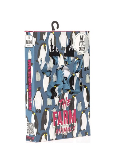 Farm Animals Penguins Desenli Boxer