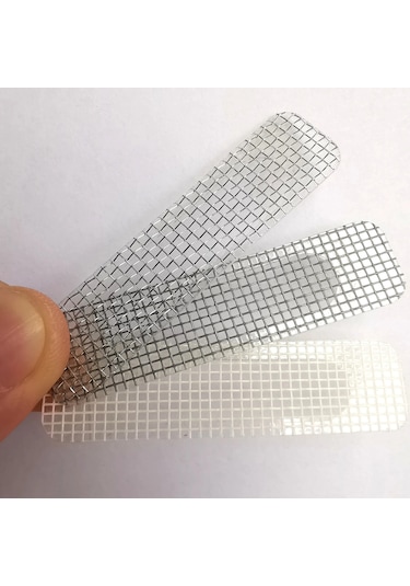 50 Adet Pencere Ağlama Deliği Kapakları Ekran Yama Yapışkanlı Pencere Teli Plastic Grey 50pcs
