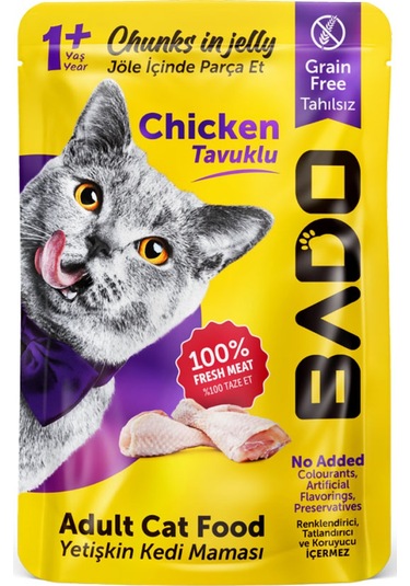 Bado Yetişkin Yaş Kedi Maması Tavuk Etli 85gr