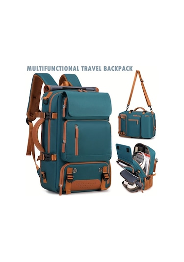 Hightower Küçük Açık Yeşil Kahverengi 15.6 Inç Çok Bölmeli Laptop Sırt Çantası Kahve Rengi Küçük Açık Yeşil