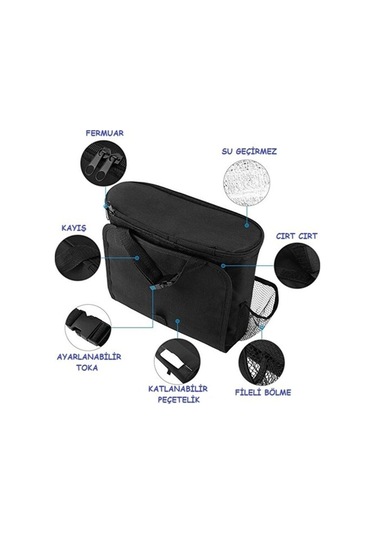 Araba Koltuk Arkası Eşya Düzenleyici Organizer Araç Içi Oto Aksesuar Soğuk Tutucu Termal Çanta