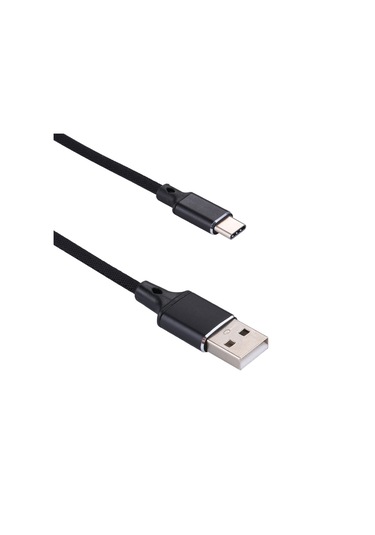 1m 2a Çıkış Usb To Usb-c / Type-c Nylon Örgü Tarzı Veri Senkronizasyon Şarj Kablosu Kırmızı