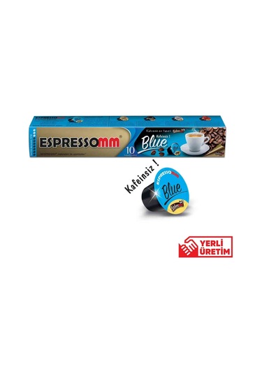 Espressomm Nespresso Uyumlu Blue Kafeinsiz Kapsül Kahve 10 Adet