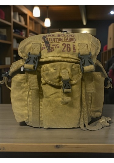 Kaliteli Tek Gözlü Vintage Disayn Unisex Sırt Günlük Okul Gezi Kamp Trekking Çantası Kc Ahtapot Bag Sarı Bordo