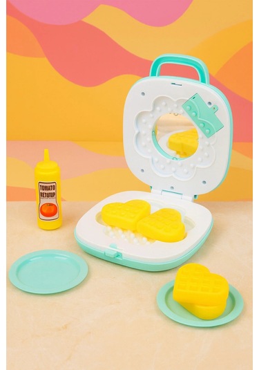 Pilli Işıklı Sesli Oyuncak Waffle Makinesi